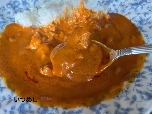スプーンにとったカレー